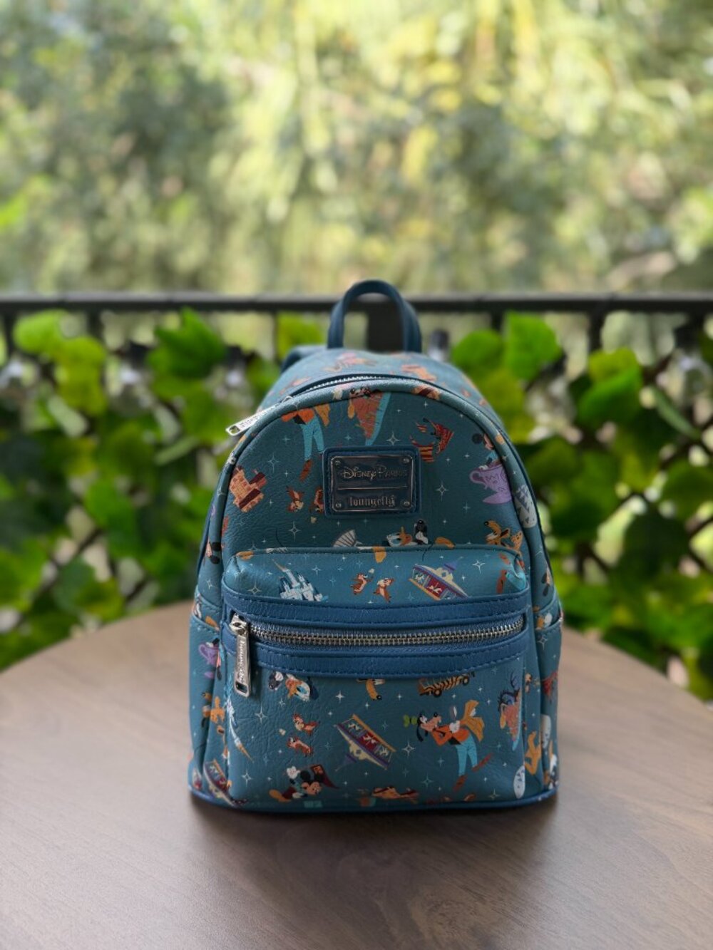 Disney Parks Loungefly Mini Backpack Blue Mickey & Friends All Over Print